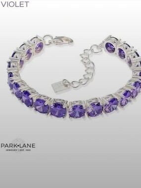 Park Lane Violet Crystal Tennis Impression Bracelet